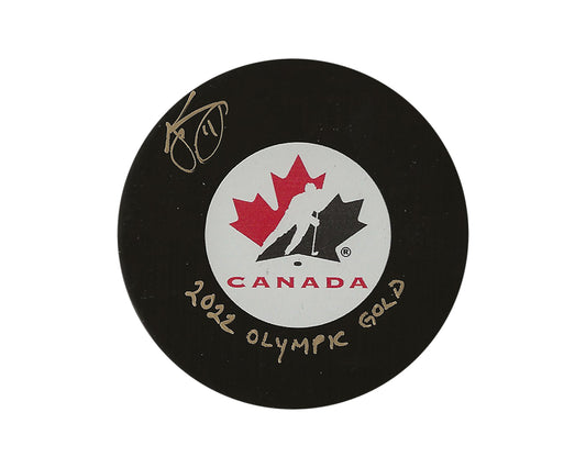 Jillian Saulnier Autographed Team Canada Autograph Model Puck Inscribed "2022 Olympic Gold"