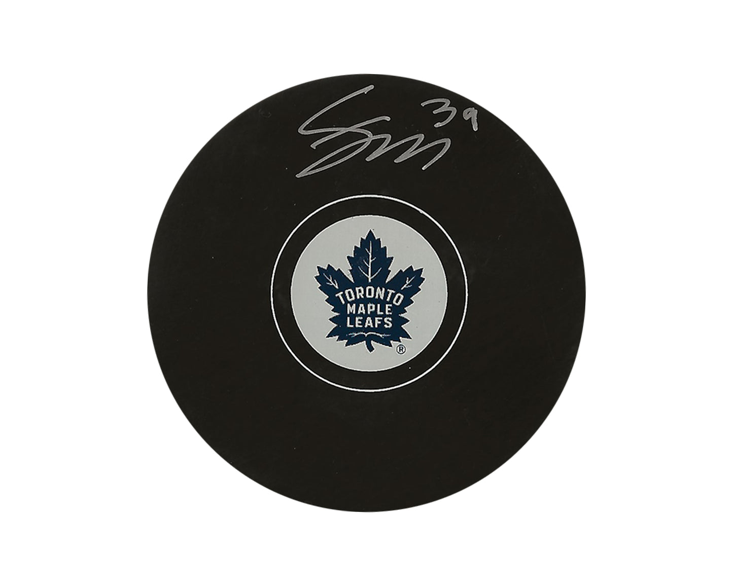 Fraser Minten Autographed Toronto Maple Leafs Autograph Model Puck