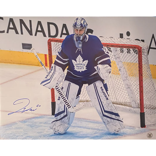 Joseph Woll Autographed Toronto Maple Leafs Goalie Stance 16x20 Photo