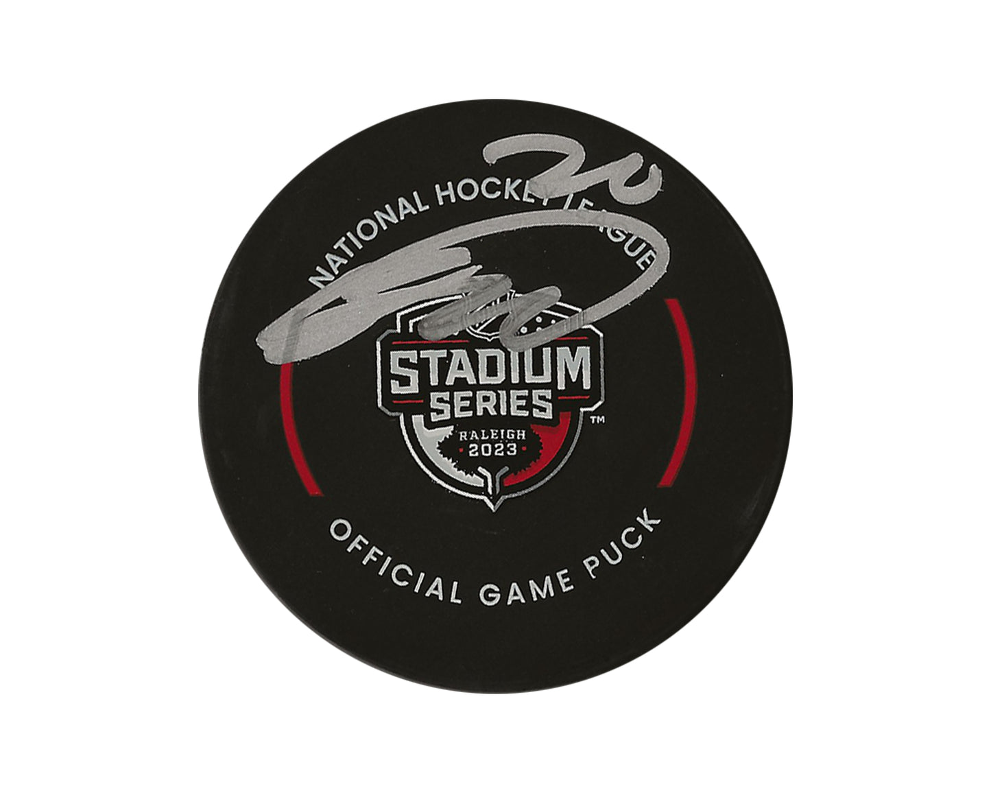 Sebastian Aho Autographed 2023 Stadium Series Official Game Puck