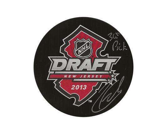 Zach Fucale Autographed 2013 NHL Draft Puck Inscribed "36th Pick"