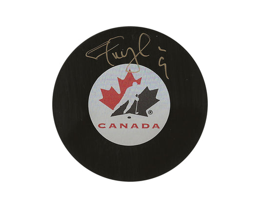 Shayne Corson Autographed Team Canada Autograph Model Puck