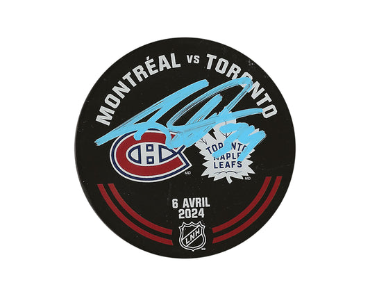 Auston Matthews Autographed Toronto Maple Leafs Dueling Souvenir Puck