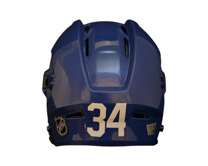 Auston Matthews Autographed Toronto Maple Leafs Royal Blue CCM Pro-Stock Helmet