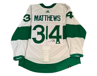 Auston Matthews Autographed Toronto Maple Leafs St. Pats MIC Adidas Jersey