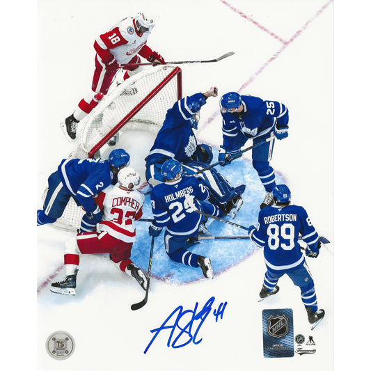 Anthony Stolarz Autographed Toronto Maple Leafs Barehand Save 8x10 Photo