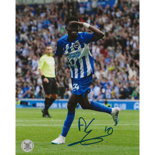 Simon Adingra Autographed Brighton & Hove Albion F.C. 8x10 Photo