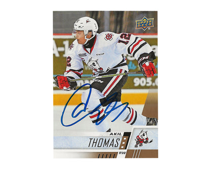 Akil Thomas Autographed 2017-18 Upper Deck CHL #209 Hockey Card