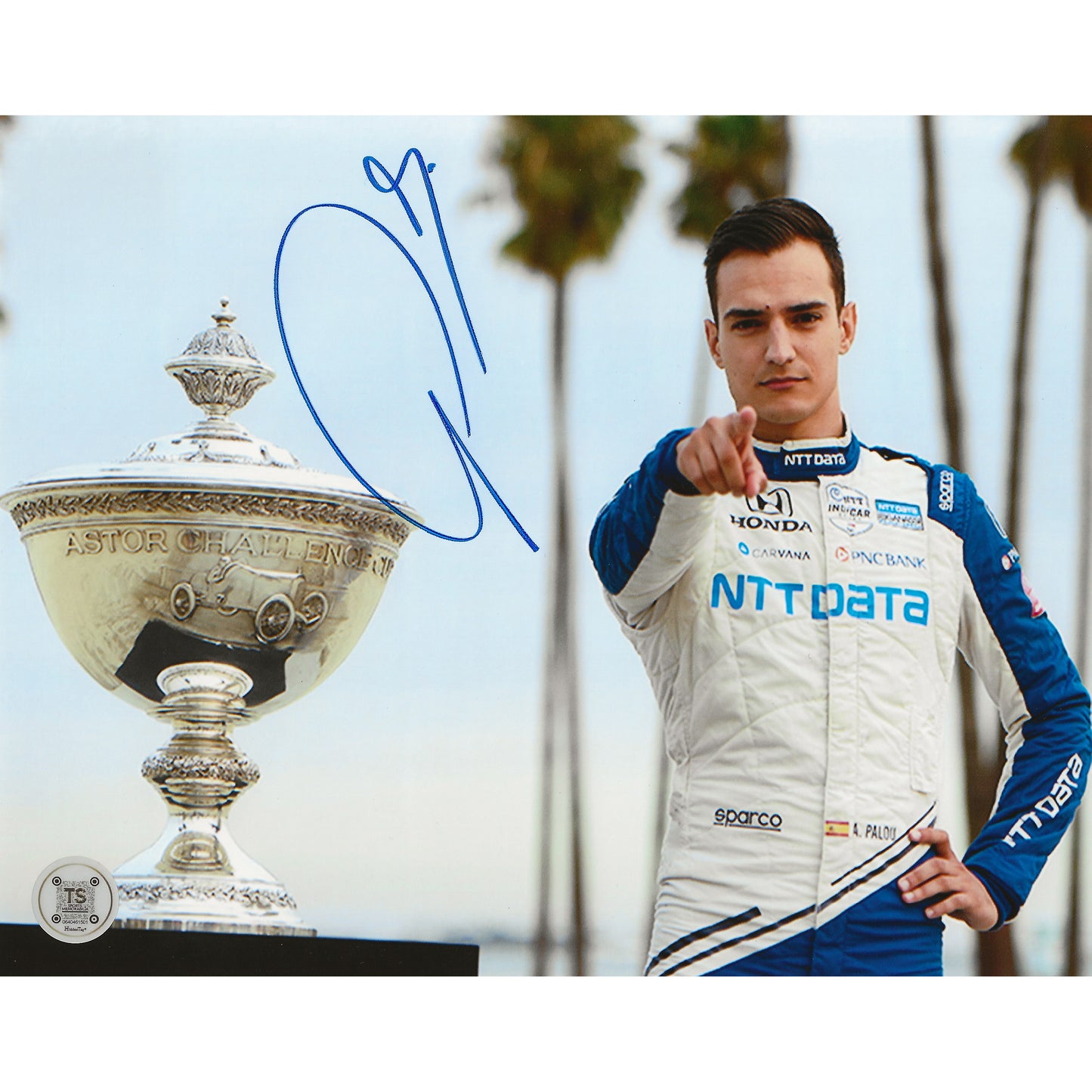 Alex Palou Autographed 2021 IndyCar Championship 8x10 Photo