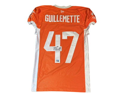 Adam Guillemette Autographed & Player-Worn Toronto Argonauts Orange Jersey