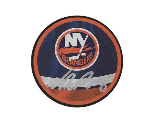 Noah Dobson Autographed New York Islanders Reverse Retro Souvenir Puck