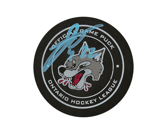 Jack Thompson Autographed Sudbury Wolves Official Game Puck