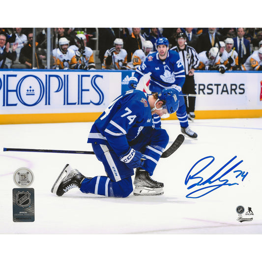 Bobby McMann Autographed Toronto Maple Leafs 1st NHL Goal 8x10 Photo