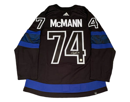 Bobby McMann Autographed Toronto Maple Leafs Alternate Black Flipside Adidas Jersey