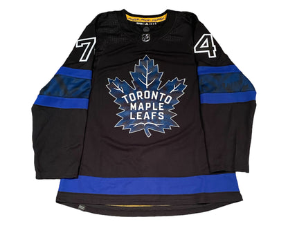 Bobby McMann Autographed Toronto Maple Leafs Alternate Black Flipside Adidas Jersey