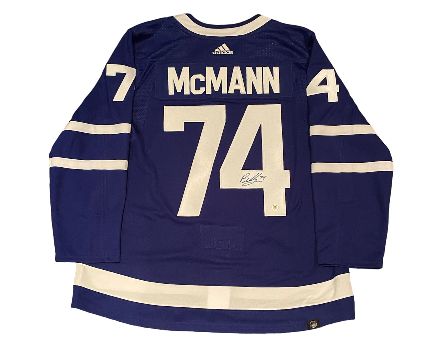 Bobby McMann Autographed Toronto Maple Leafs Home Blue Adidas Jersey