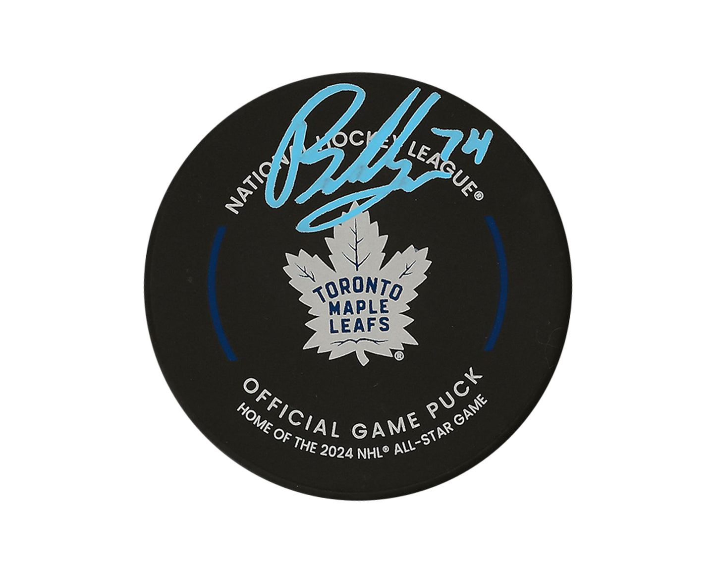 Bobby McMann Autographed Toronto Maple Leafs Official Game Puck