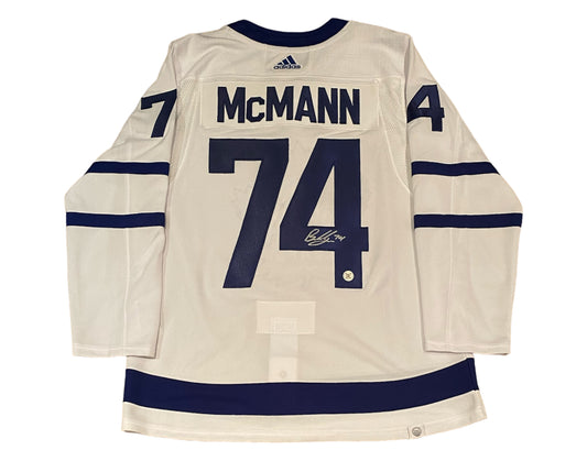 Bobby McMann Autographed Toronto Maple Leafs Away White Adidas Jersey