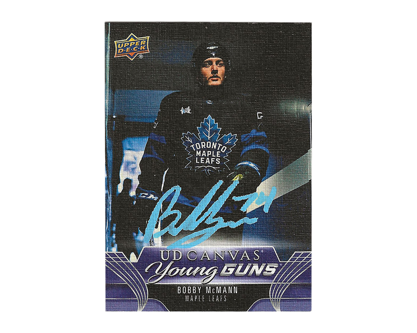 Bobby McMann Autographed 2023-24 Upper Deck Young Guns Canvas #C214 Hockey Card