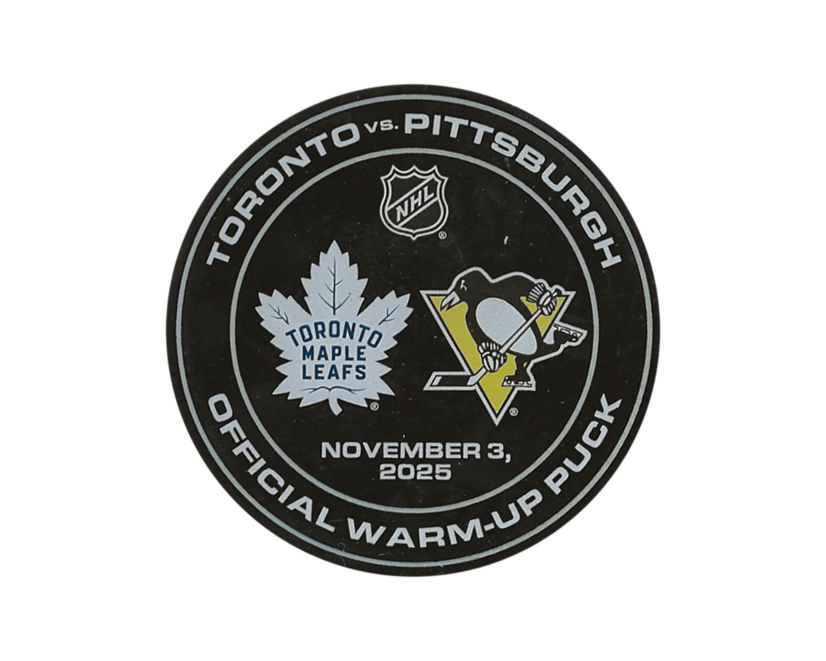 Ben Kindel 1st Multi-Goal Game Game-Used Warm-Up Puck
