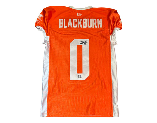 Tyshon Blackburn Autographed & Player-Worn Toronto Argonauts Orange Jersey
