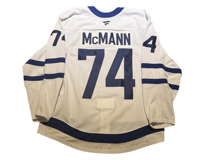 Bobby McMann Game-Used 2024-2025 Toronto Maple Leafs Away Jersey