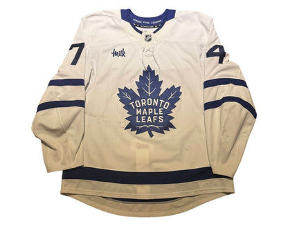 Bobby McMann Game-Used 2024-2025 Toronto Maple Leafs Away Jersey
