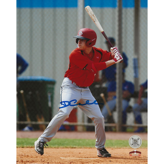 David Calabrese Autographed Team Canada Batting Front View 8x10 Photo