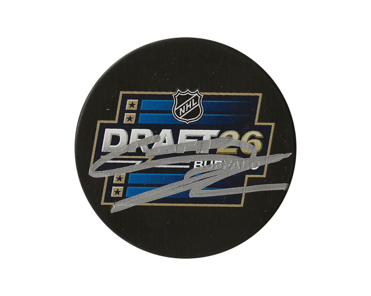 Chase Reid Autographed 2026 NHL Draft Puck