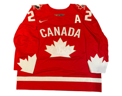 Dylan Cozens Autographed Team Canada Heritage Red Nike Jersey