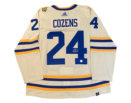 Dylan Cozens Autographed Buffalo Sabres 2022 Heritage Classic Adidas Jersey