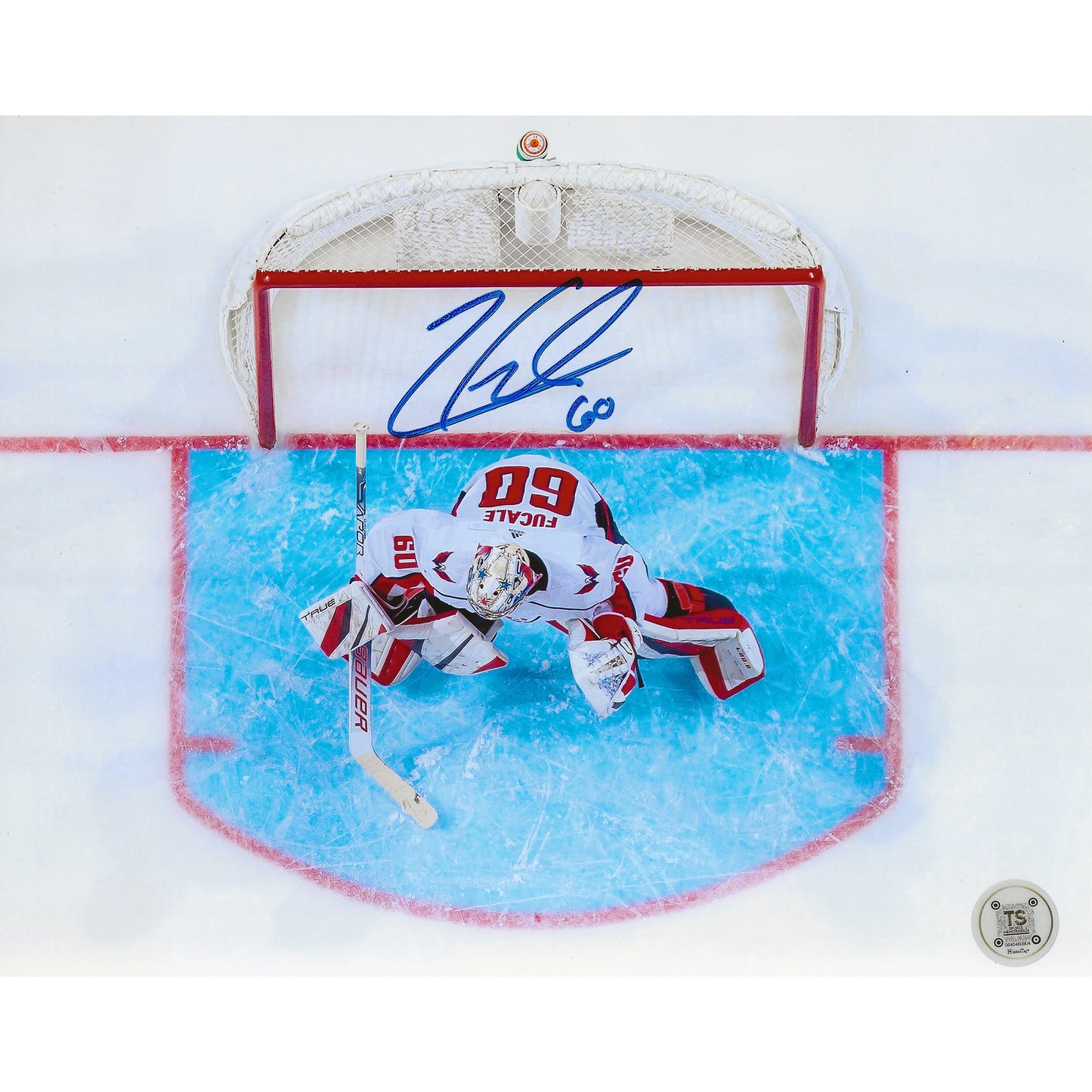 Zach Fucale Autographed Washington Capitals Aerial View 8x10 Photo