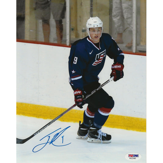 Jack Eichel Autographed Team USA Skating 8x10 Photo