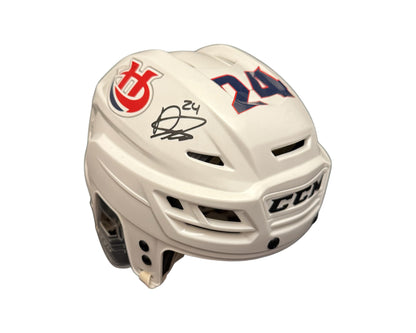 Dylan Cozens Autographed Lethbridge Hurricanes White CCM Replica Helmet