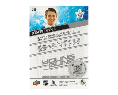 Joseph Woll Autographed 2020-21 Upper Deck Young Guns #208 Hockey Card
