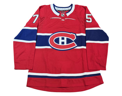 Jakub Dobes Autographed Montreal Canadiens Home Red Fanatics Premium Jersey Multi-inscribed