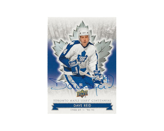 Dave Reid Autographed 2017 Upper Deck Toronto Maple Leafs Centennial #36 Hockey Card