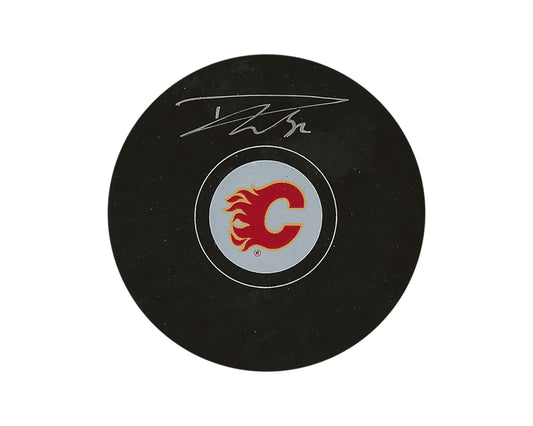 Dustin Wolf Autographed Calgary Flames Autograph Model Puck