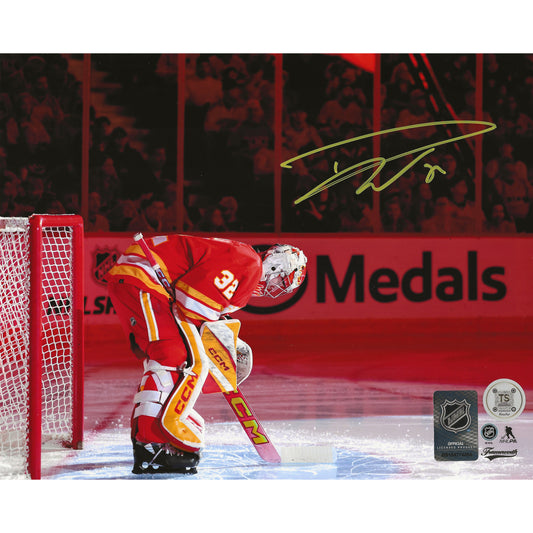 Dustin Wolf Autographed Calgary Flames Spotlight 8x10 Photo
