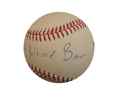 Dasan Brown Autographed Rawlings Official Major League Baseball Inscribed Full Name