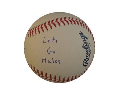 David Calabrese Autographed Rawlings Official Major League Baseball Inscribed "Lets Go Halos"