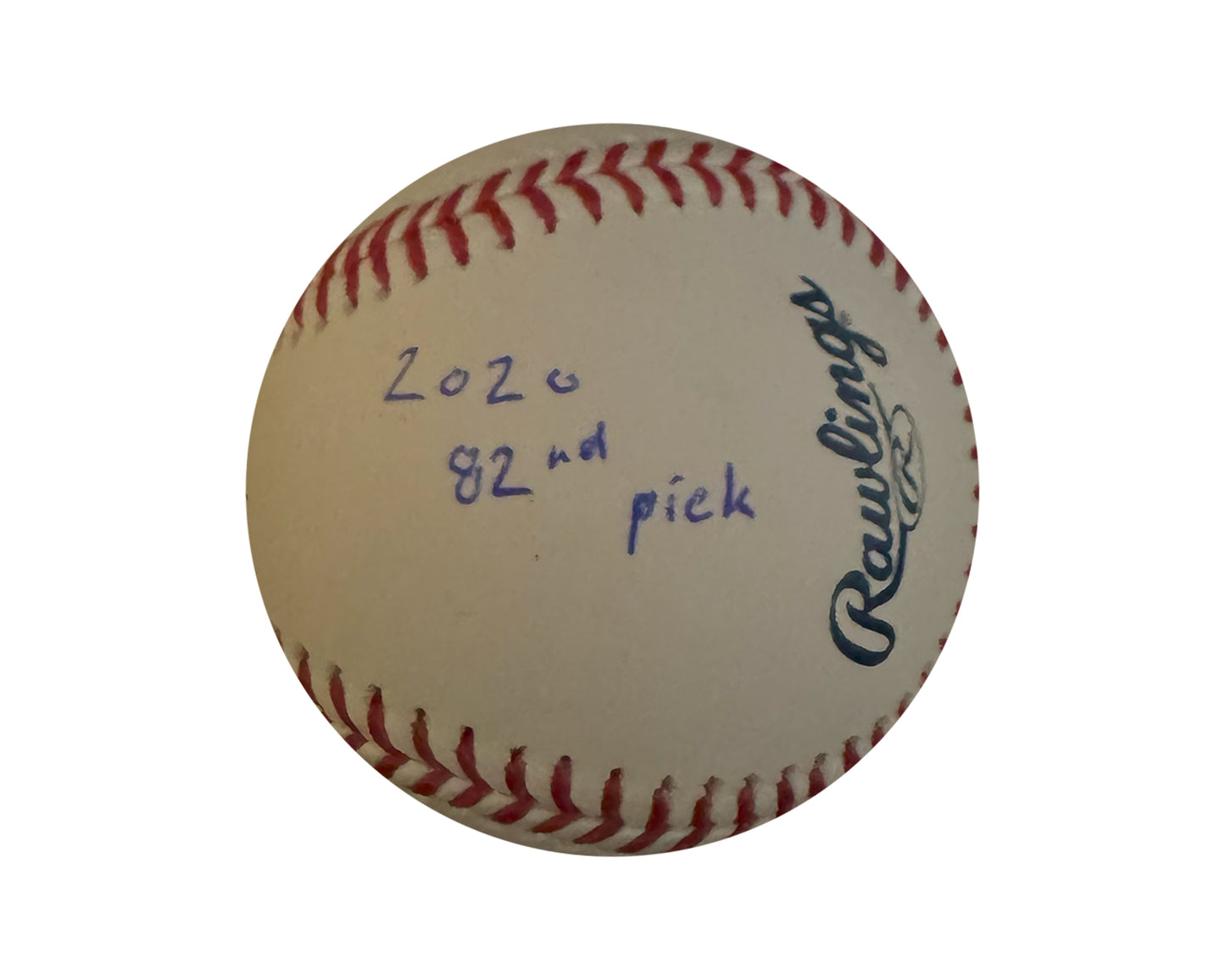 David Calabrese Autographed Rawlings Official Major League Baseball Inscribed "2020 82nd Pick"