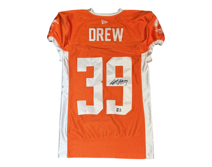 Willie Drew Autographed & Player-Worn Toronto Argonauts Orange Jersey