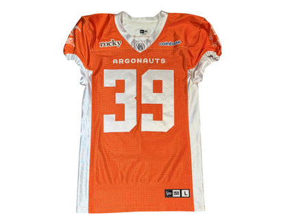Willie Drew Autographed & Player-Worn Toronto Argonauts Orange Jersey