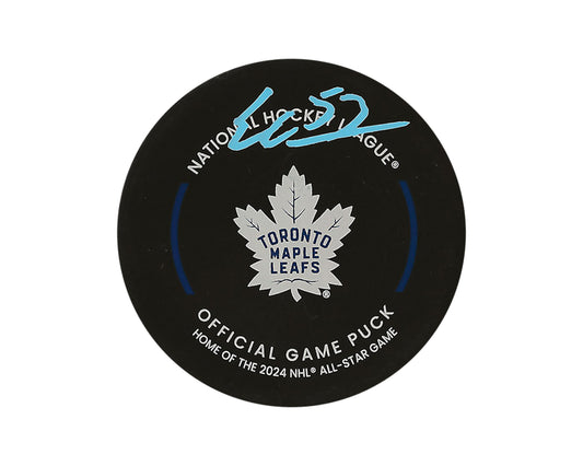 Easton Cowan Autographed Toronto Maple Leafs Official Game Puck