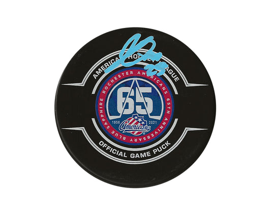 Jack Quinn Autographed Rochester Americans Official Game Puck