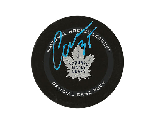 Ilya Samsonov Autographed Toronto Maple Leafs Official Game Puck