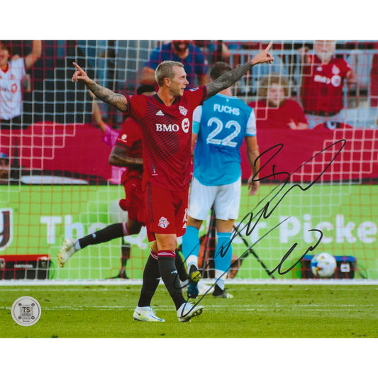 Federico Bernardeschi Autographed Toronto FC Goal Celebration 8x10 Photo