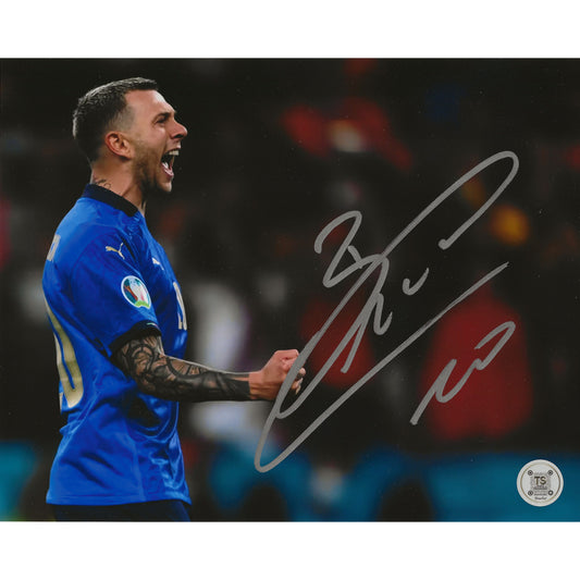 Federico Bernardeschi Autographed Italian National Soccer Team Celebration 8x10 Photo