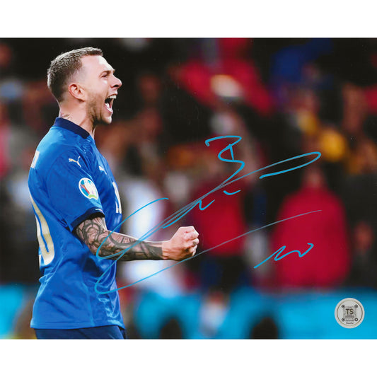 Federico Bernardeschi Autographed Italian National Soccer Team Celebration 8x10 Photo *As Is*